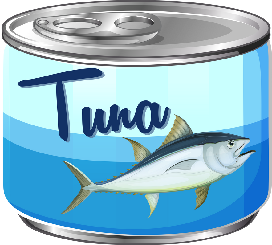 Canned food with tuna inside